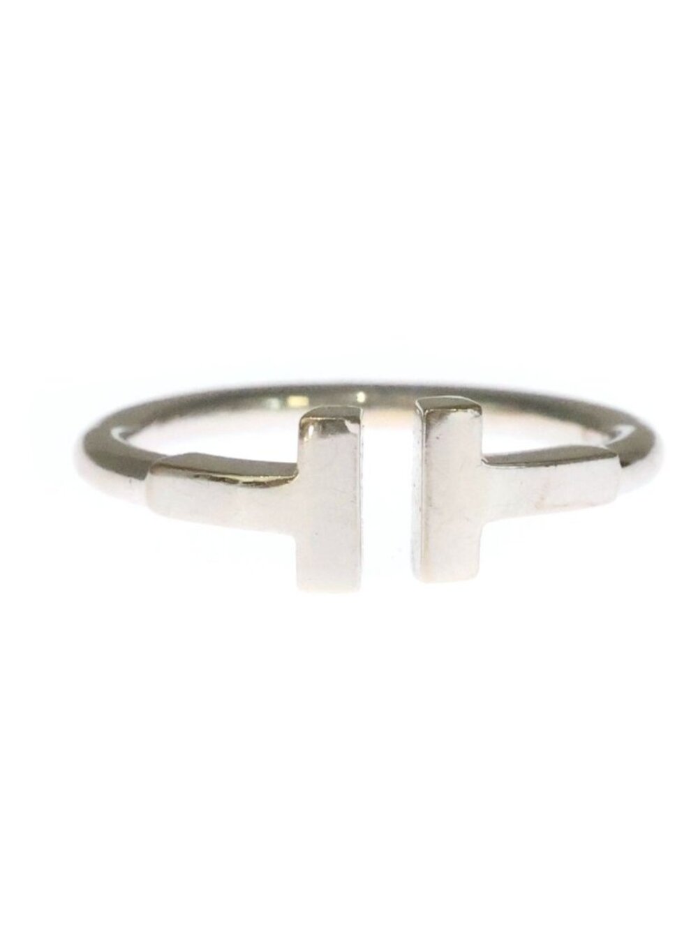 Tiffany & Co T Wire Ring 18k White Gold